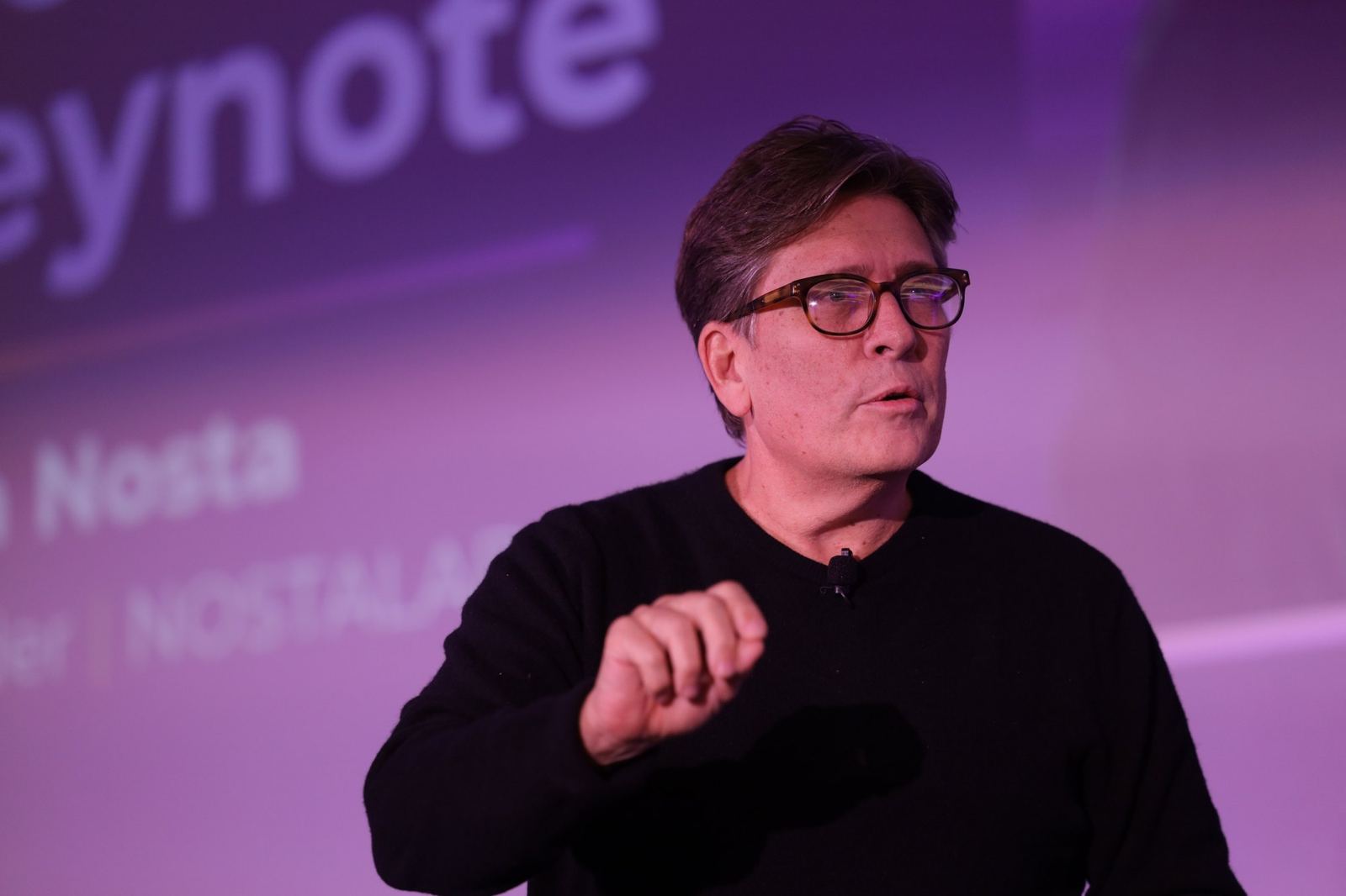 Keynote speaker on stage at a past Smart Horizons symposium